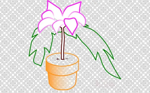 Vektor Pot Bunga Ganja Clipart Clip Art