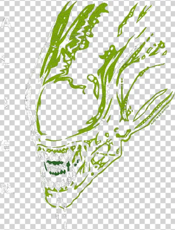 Alien Acid Drool Juniors V Neck T Shirt