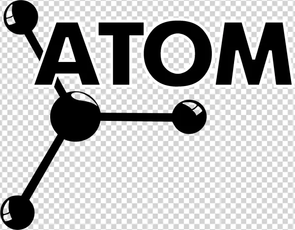 Atom Logo Black And White