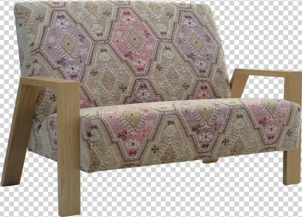 Beautiful Looking 2 Seater With Wooden Arms Which You