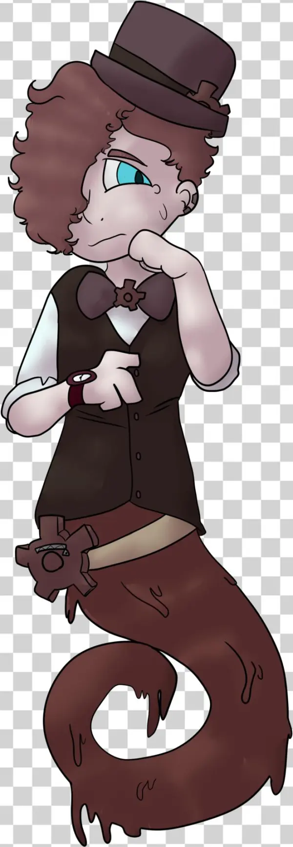 Chocolate Steampunk Ghost Boye For @juliapastel