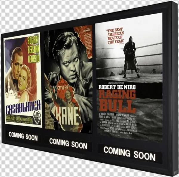 Door Mounted Triple Opening Led Poster Case