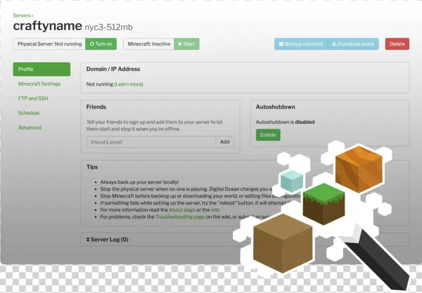 Gamocosm Control Panel