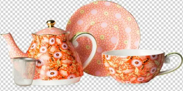 H210zz161 Nouveau Boho Peach Tea For One P2