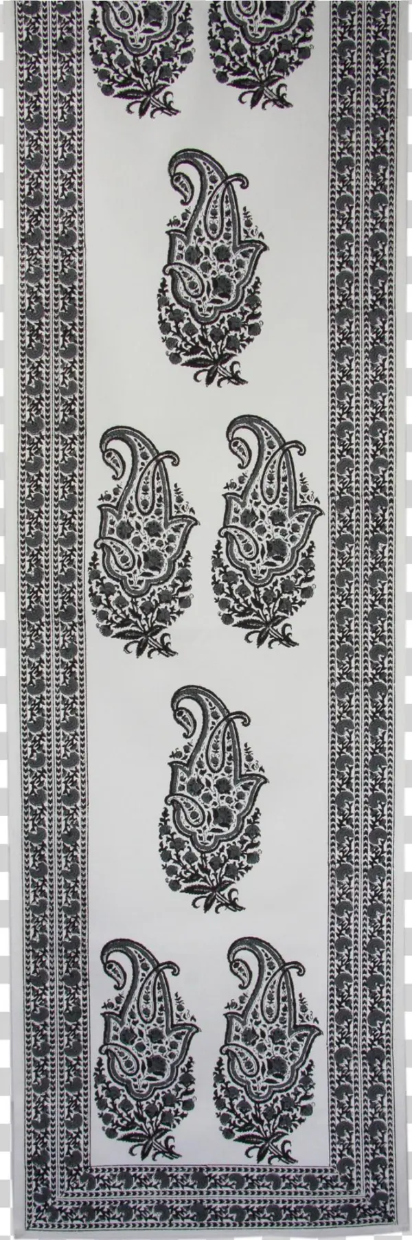 Table Runner Paisley Black1