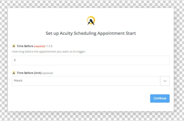 Acuity Appointment Reminder Zap