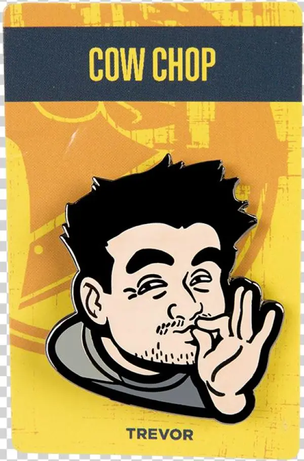 Cow Chop Trevor Enamel Pin Cow Chop Trevor Enamel Pin