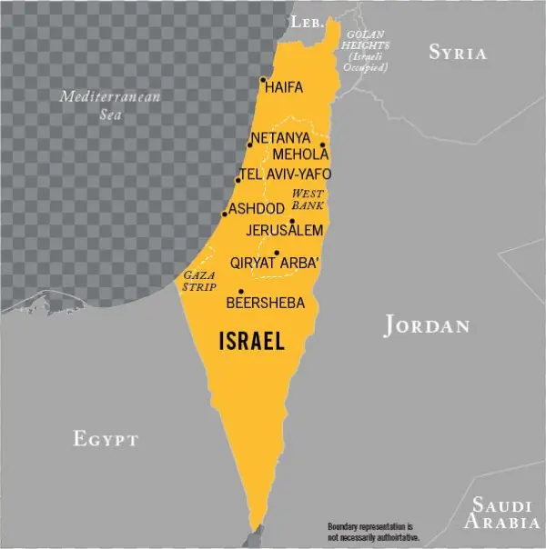 Map Of Hamas Operational Area