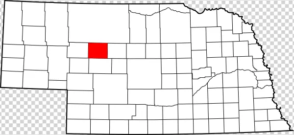 Map Of Nebraska Highlighting Hooker County
