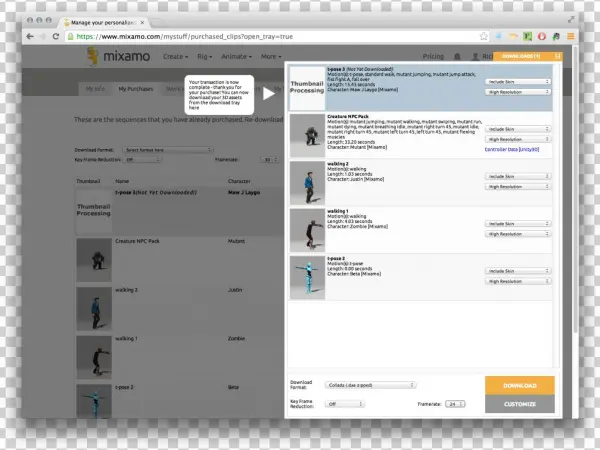 Once Downloaded The Object And Materials Will Be Stored