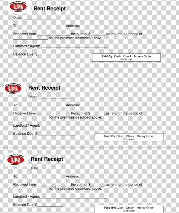 Rental Payment Receipt Template Main Image