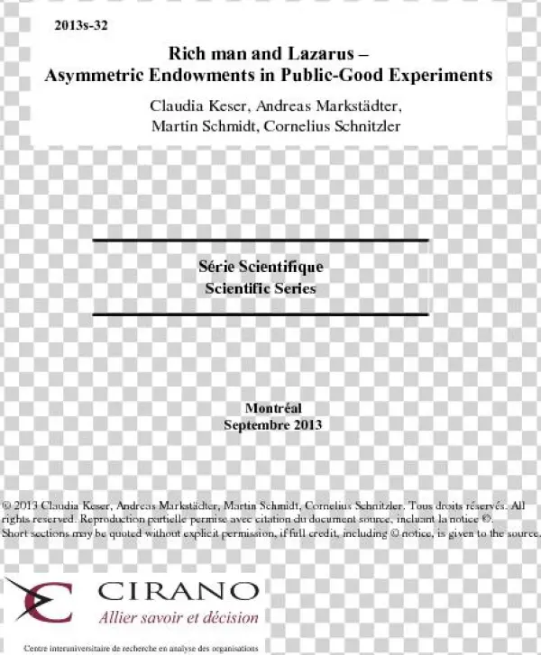 Rich Man And Lazarus Asymmetric Endowments In Public-good