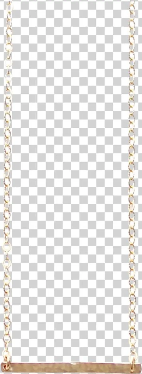 Hammered Bar Necklace - Chain