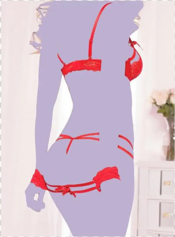 Lace Teddy With Wrist Cuffs - Bikini