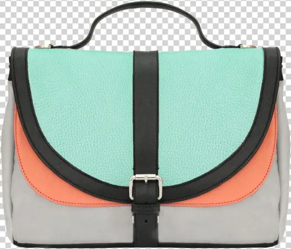 Schultertasche Leder Mintgrün Multicolor Grau Rot Schwarz - Messenger Bag