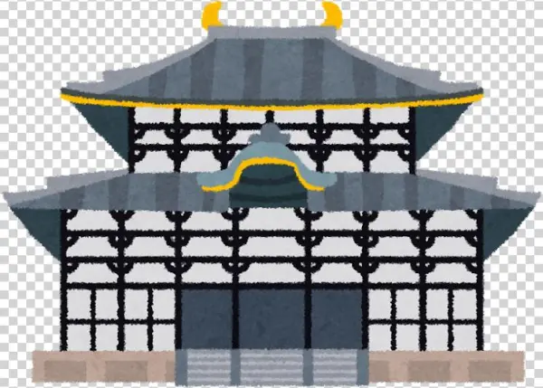 Temples & Shrines - 奈良 東大寺 イラスト