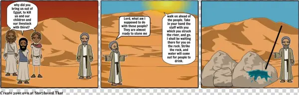 Water From The Rock - Cartoon