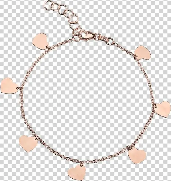 Bratara Cu Inimioare Din Aur Roz 14k Abgp01993 Teilor - Bracelet