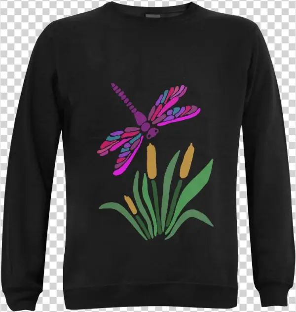 Colorful Dragonfly Abstract Art Gildan Crewneck Sweatshirt - Crew Neck