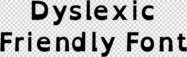 Dyslexia Font - Black-and-white