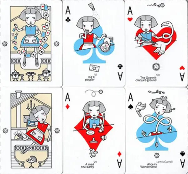 Fabulous Alice In Wonderland Playing Cards With Alice - Cartoon