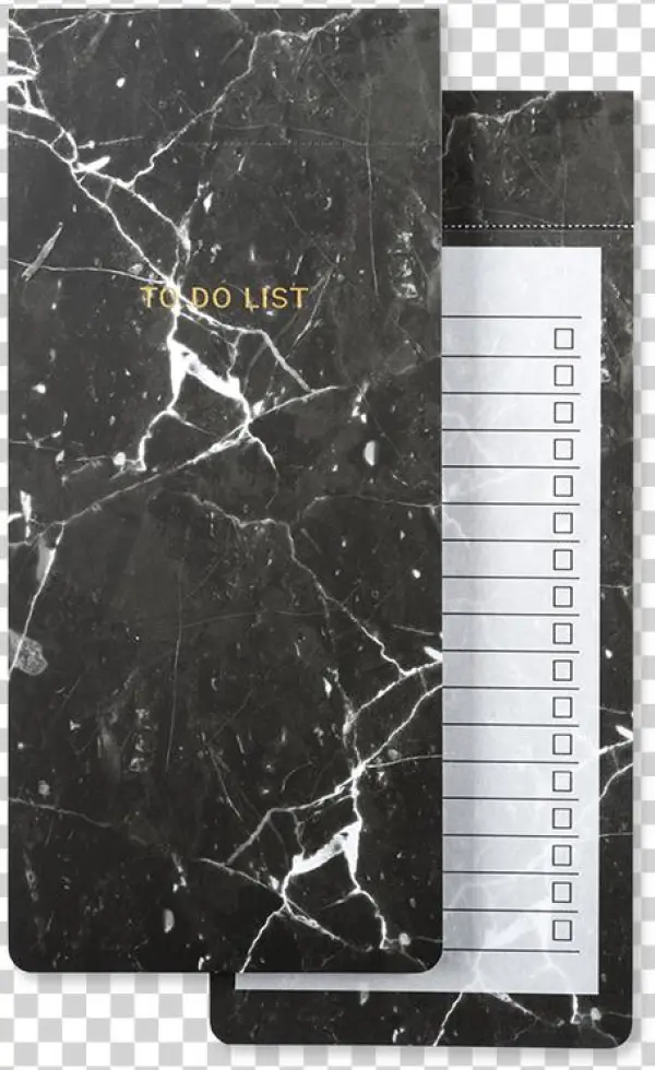Go Stationery Marbleous Black To Do List - Black Marble
