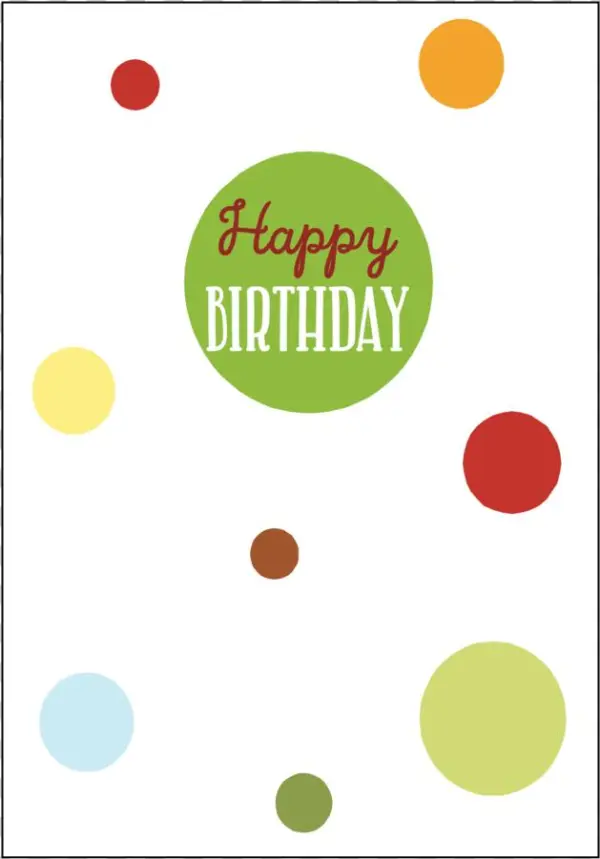 Happy Circles Birthday Set Backofcard