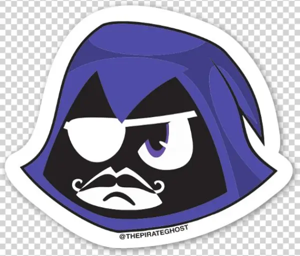 Raven Teen Titans Go Pegatina - Crescent