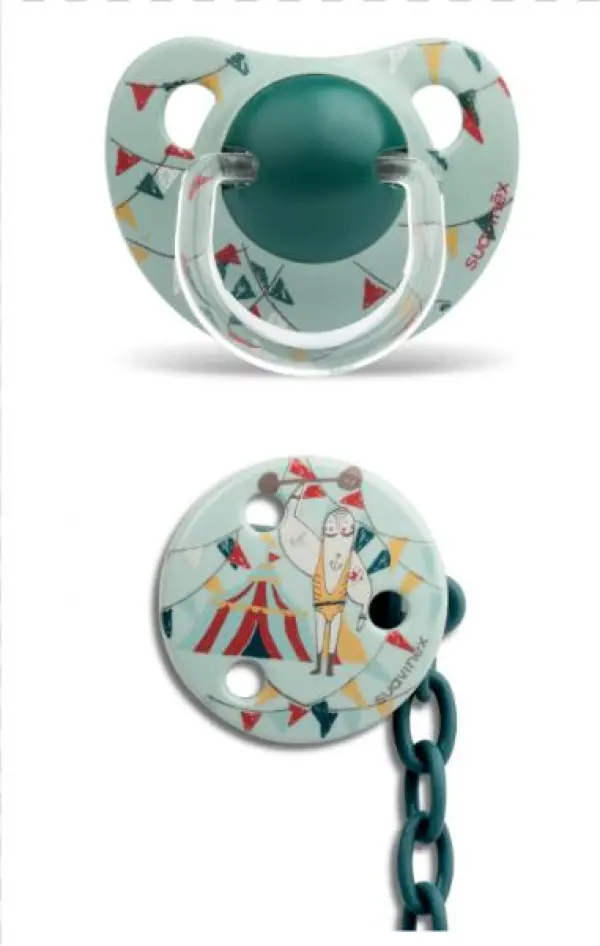 Suavinex, Silicone Soother With 6-18m & Clipped Feet, - Catenella Portaciuccio Suavinex