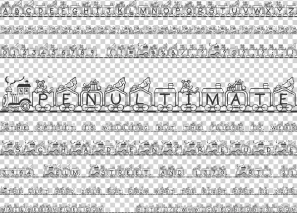 Toy Train Font Preview - Calligraphy