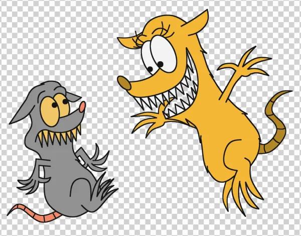 Came Upon A Possum, Whose Fur Was Bright Yellow - Cartoon