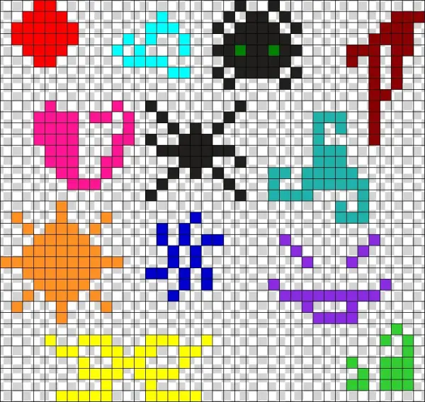 God Tier Small Perlers - Motif