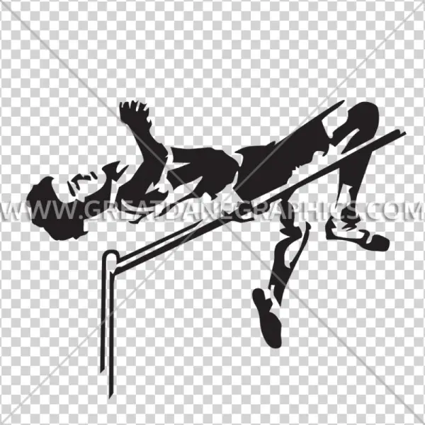 High Jump Png Black And White - Illustration