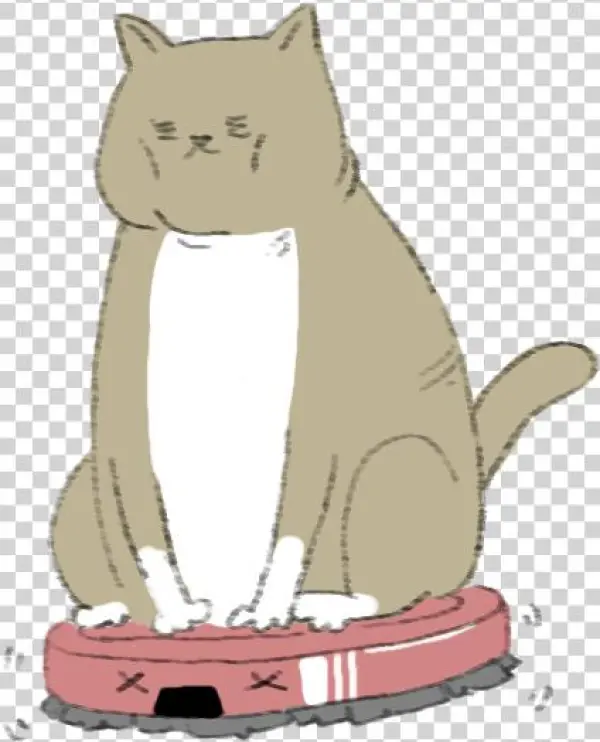 Lazy Fat Cat Messages Sticker-10 - Squitten
