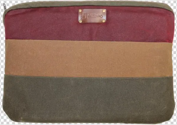 Tri-color Laptop Sleeve - Leather