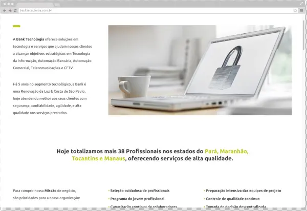 Website Bank Tecnologia
