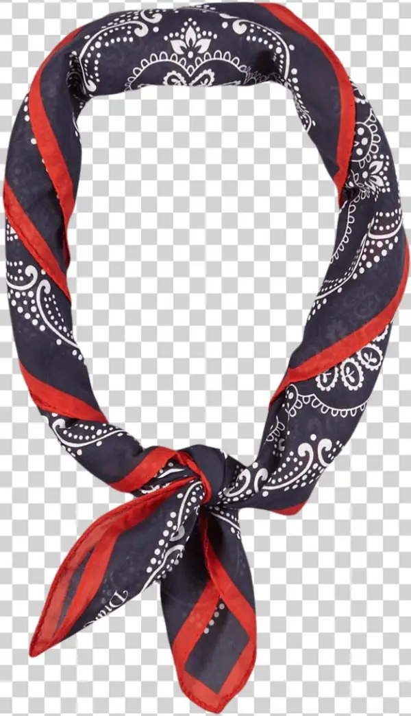 Drake'sblue Red Paisley Printed Cotton Bandana