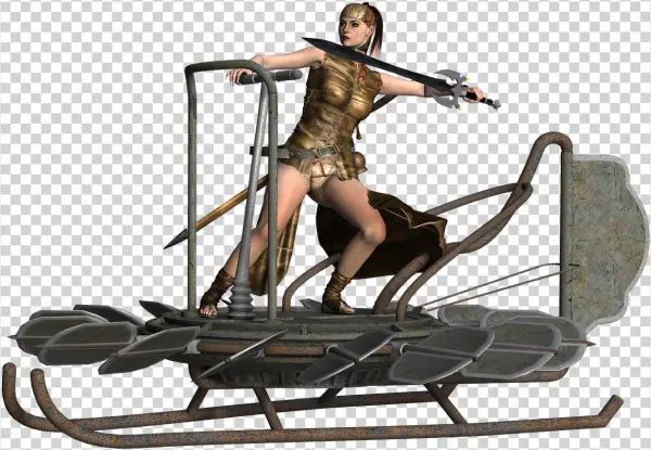 Girl Armor Warrior - Luge