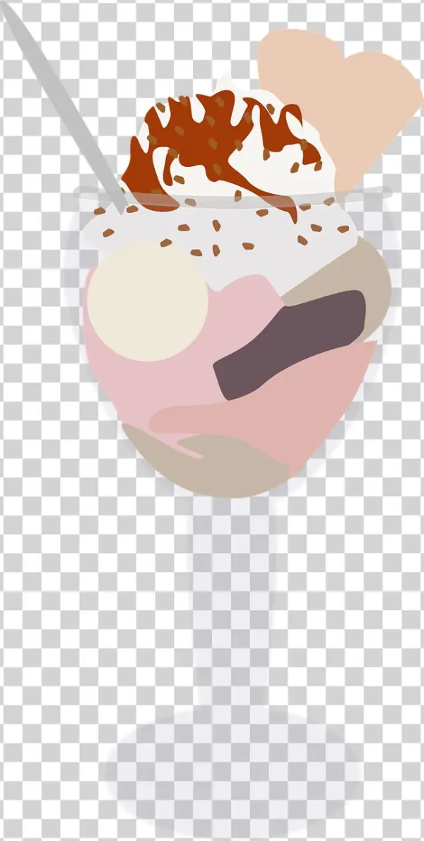 Ice Cream Sundae Ice Summer - Illustration
