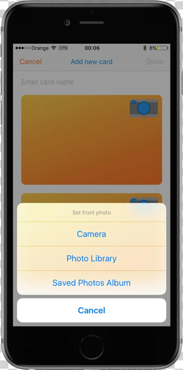 Photo Camera Shows Card Outline, So It Is Easier To