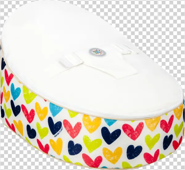 White Hearts Baby Bean Bag By Bean Bag Planet - Plumbing Fixture