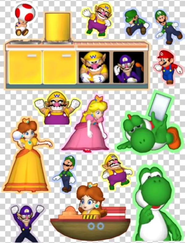 All Stickers Of Playable Characters From The Miracle - Mario Party 6