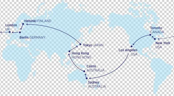 Four Continents Map - Atlas
