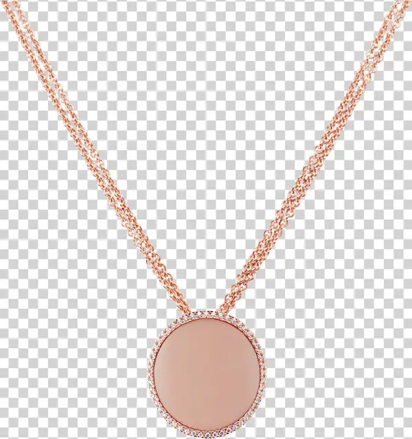 Joanne Circle Necklace Pink - Necklace