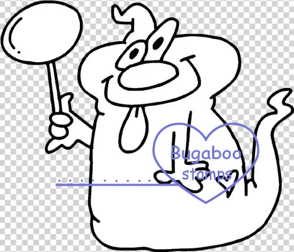 Digi Stamps,goofy Ghost - Cartoon