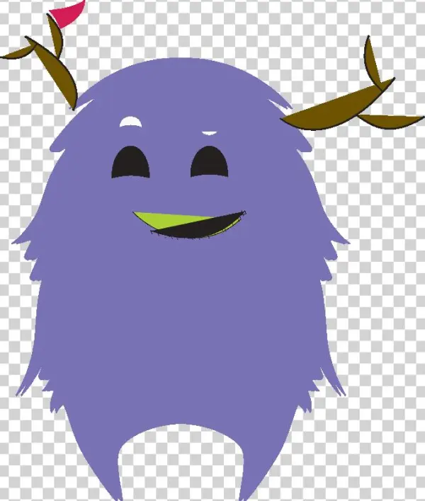 Input Purple Monster With Antlers