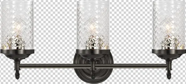 Lita Triple Sconce In Bronze With Crystal - Visual Comfort Alexa Hampton Lita Triple Sconce Crystal