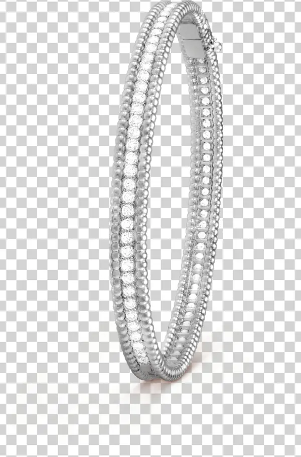 Perlée Diamonds Bracelet, 1 Row, Large Model - Van Cleef & Arpels Perlée Diamonds Bracelet Woman