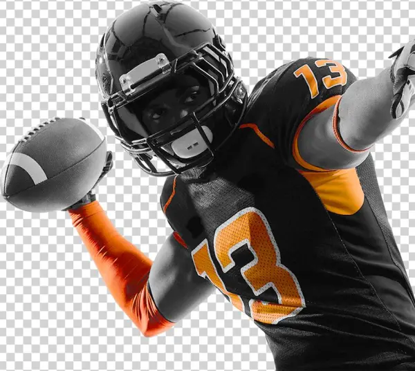 Player - American Football Player Quarterback Passing Portrait