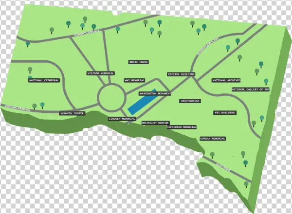 Graphic Map Graphic Map Jefferson Memorial - Map